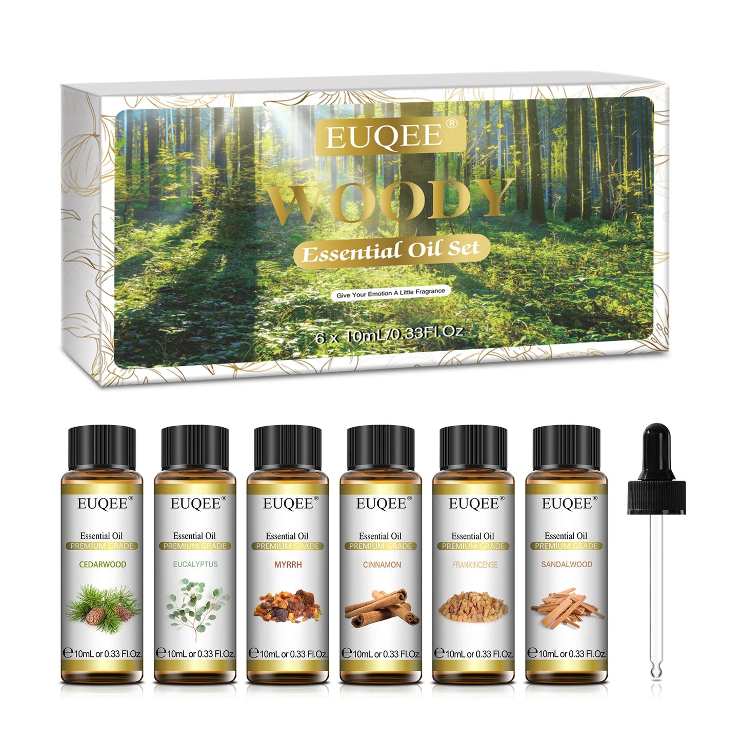 Essential Oils Set - 6 x 10ml Pure Natural Aromatherapy Oils for Diffusers, Candle and Soap Making, and Air Freshening