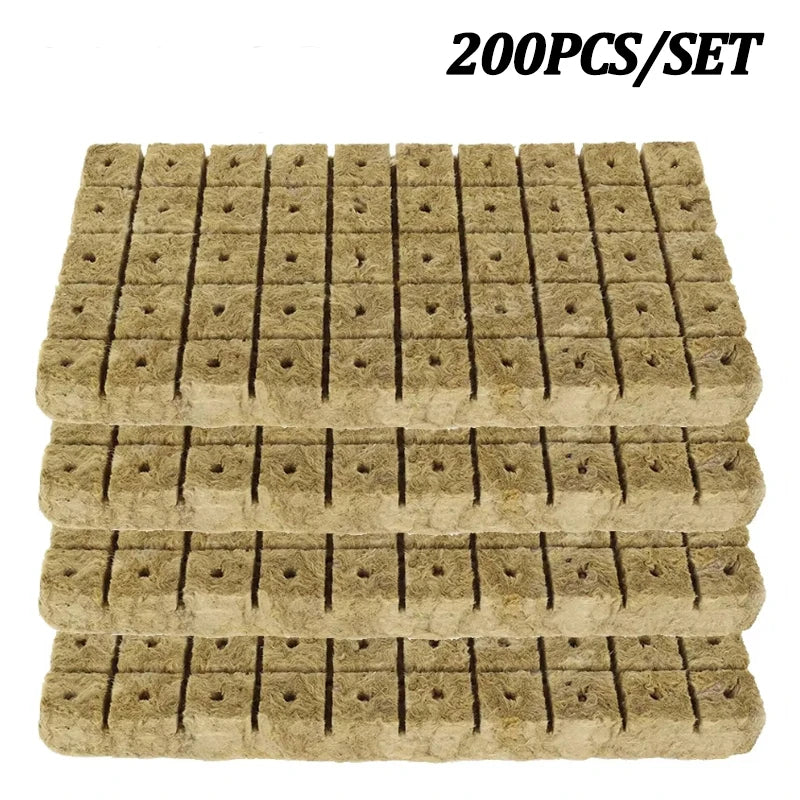 Hydroponic Growing Blocks for Vegetable Seed Germination - Stonewool Cultivation Substrate for Water-Based Seedling Growth
