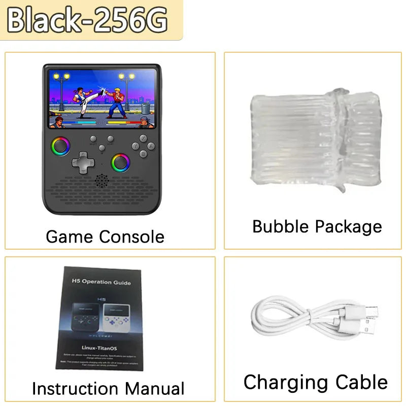 Open-Source H5 Handheld Game Console with Dual Joysticks and 5-Inch IPS High-Definition Display - Mini Nostalgic Arcade Experience