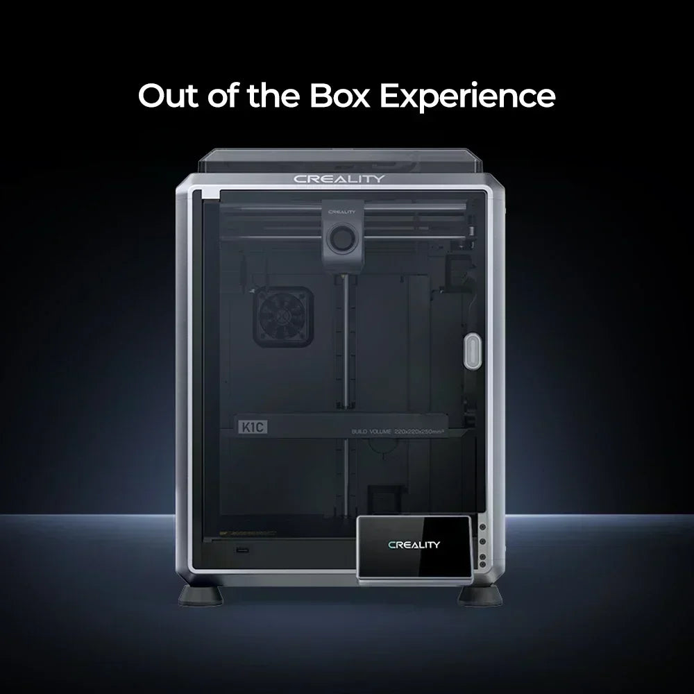 Creality K1C 3D Printer with 600mm/s Speed, AI Camera, Stable Frame, Auto Leveling, and Dual Fan Direct Cooling Extruder