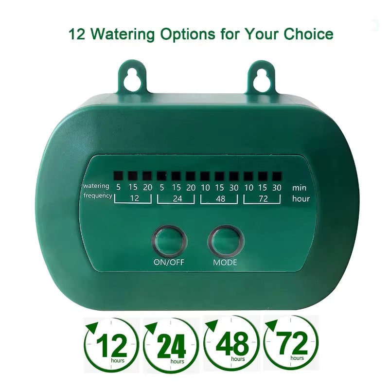 Solar-Powered Intelligent Irrigation System 6V 2W with Integrated 1800mAh Battery for Potted Plants - DIY Timed Watering Solution