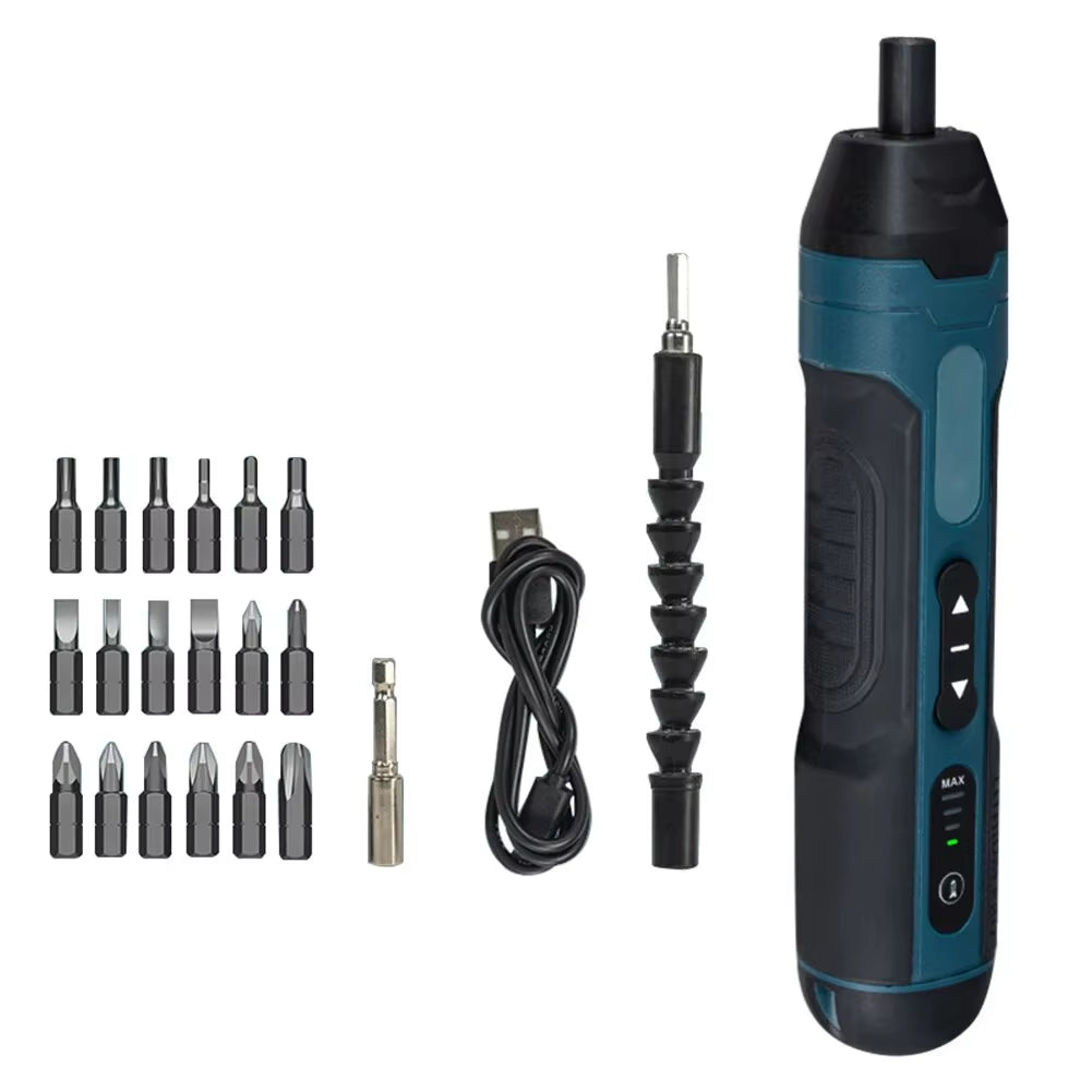 Rechargeable Mini Cordless Electric Screwdriver with 1300mAh Battery - Multi-Function Adjustable Torque Power Drill for Disassembly and Repair