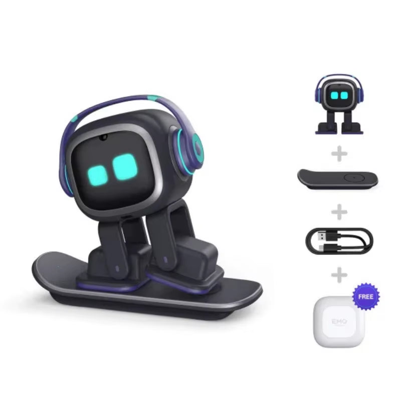 Intelligent AI-Powered EMO Robot Companion - Interactive Voice-Activated Electronic Pet for Adults and Desktop Decoration