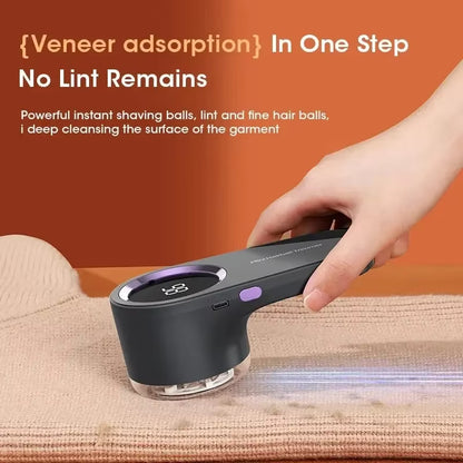 Electric Lint Remover with LED Display - USB Rechargeable Fabric Shaver for Clothing and Sweaters