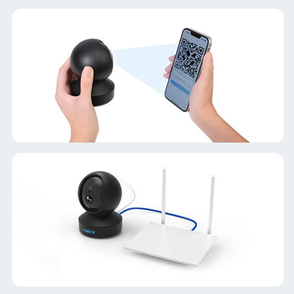 Reolink E1 3MP Pan-Tilt Indoor Security Camera for Any Budget, Person/Pet Detection, Two-Way Audio White