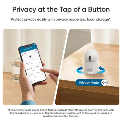 Eufy Indoor Cam E30, Latest Generation, 4K UHD Security Camera, 360 Pan-Tilt, Color Night Vision, AI Detection for Human/Pet/Audio/Crying, Human/Pet Auto Tracking, Works with Homekit