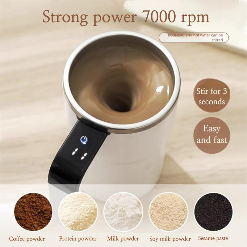 GREEN FOREST Smart Stirring Coffee Mug with Automatic Magnetic Stirring & USB Charging for Home Use 5 Key Features Included Thermostatic Cup