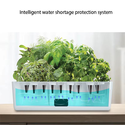 Indoor Hydroponics Growing System with Smart Automatic Timer and Adjustable Height, 9-Pod Herb Garden Planter