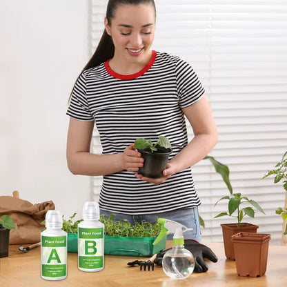 Hydroponic Nutrient Fertilizer AB Solution Set for Optimal Plant Growth in Flowers and Vegetables