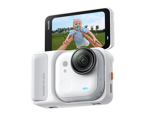 Insta 360 GO Ultra 4K 60FPS Magnetic Action Camera - 53g Ultra-Lightweight with 156° Field of View and 2.5" Flip Touchscreen