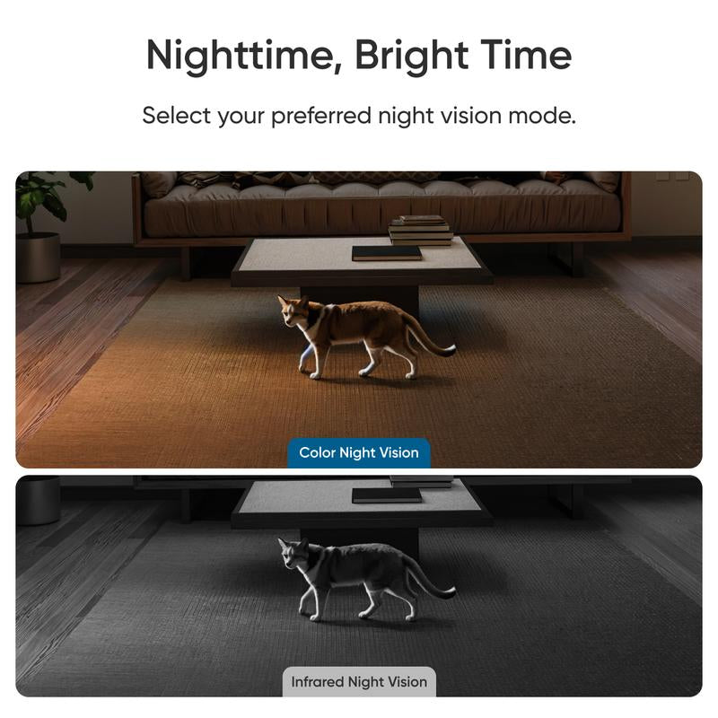 Eufy Indoor Cam E30, Latest Generation, 4K UHD Security Camera, 360 Pan-Tilt, Color Night Vision, AI Detection for Human/Pet/Audio/Crying, Human/Pet Auto Tracking, Works with Homekit