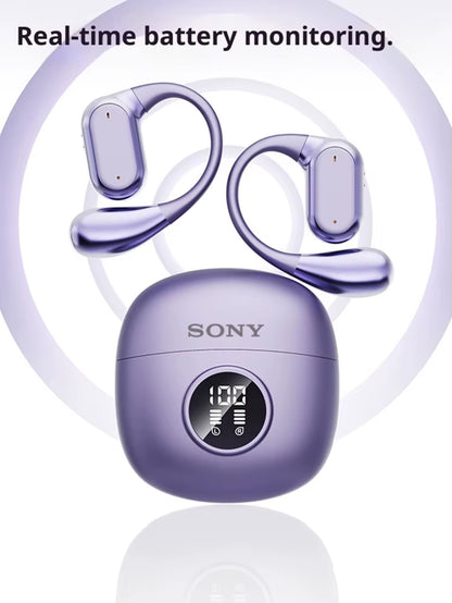  Wireless Ear Hook Headphones Bluetooth 5.4 - HiFi Stereo Waterproof Earbuds with LED Display and Touch Controls