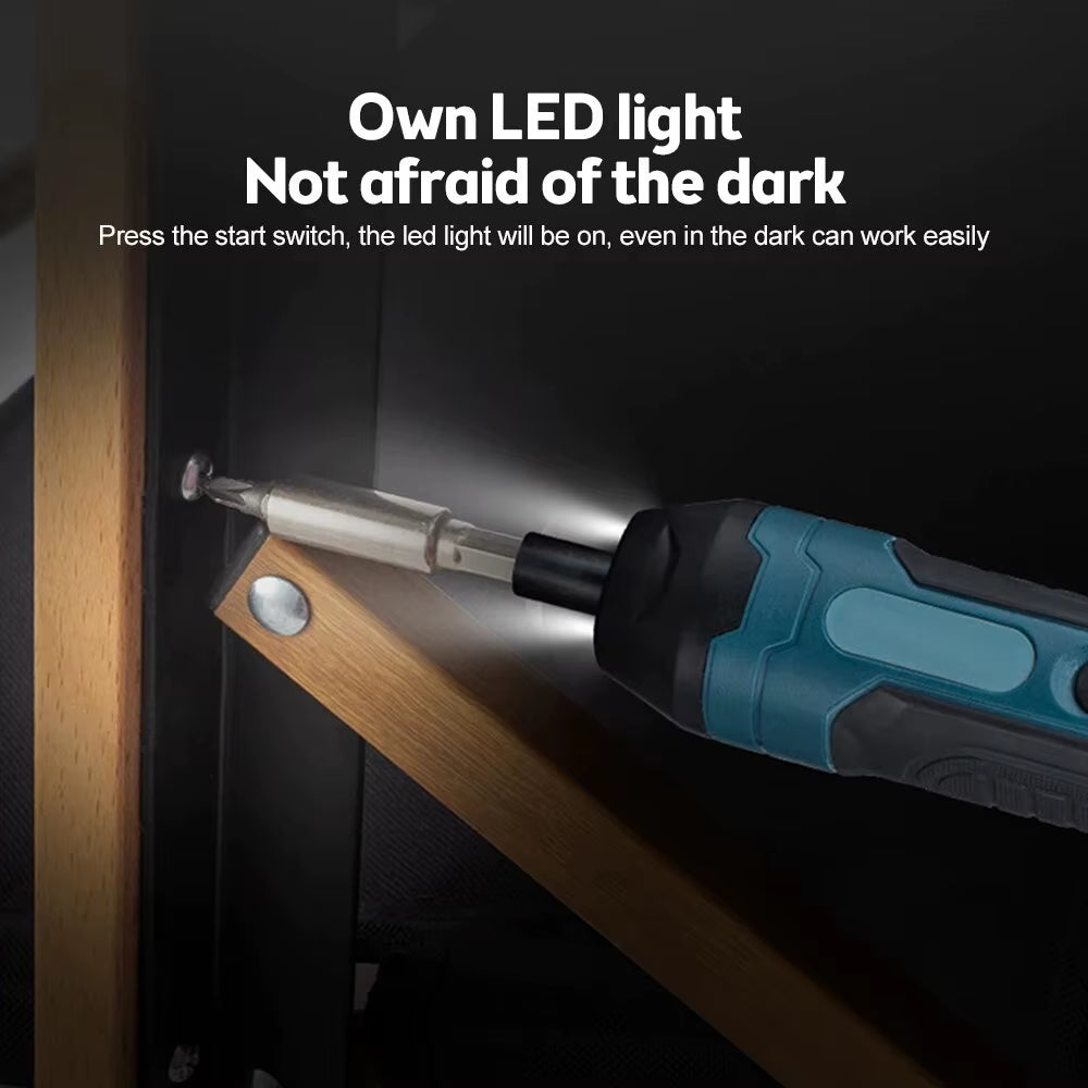 Rechargeable Mini Cordless Electric Screwdriver with 1300mAh Battery - Multi-Function Adjustable Torque Power Drill for Disassembly and Repair