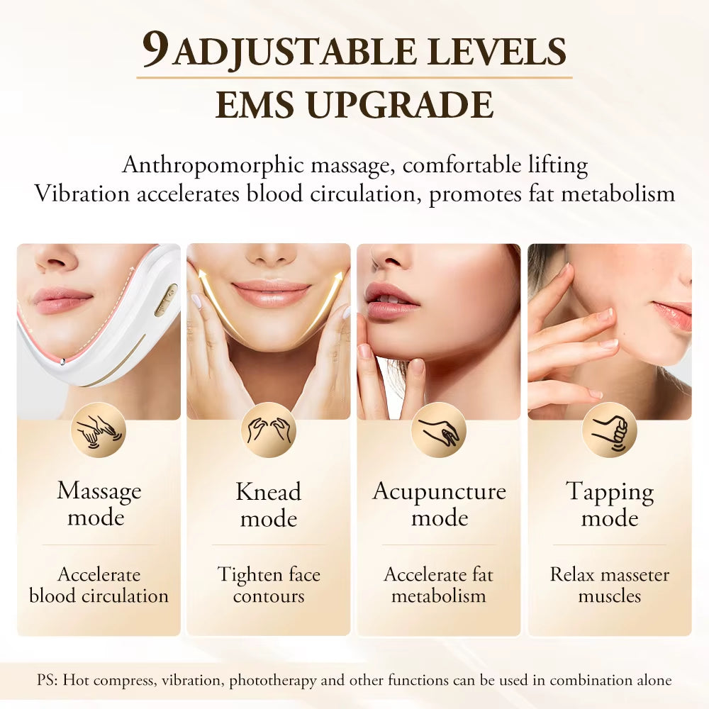 ANLAN V-Face Lifting Device with EMS Technology for Double Chin Reduction and Facial Slimming