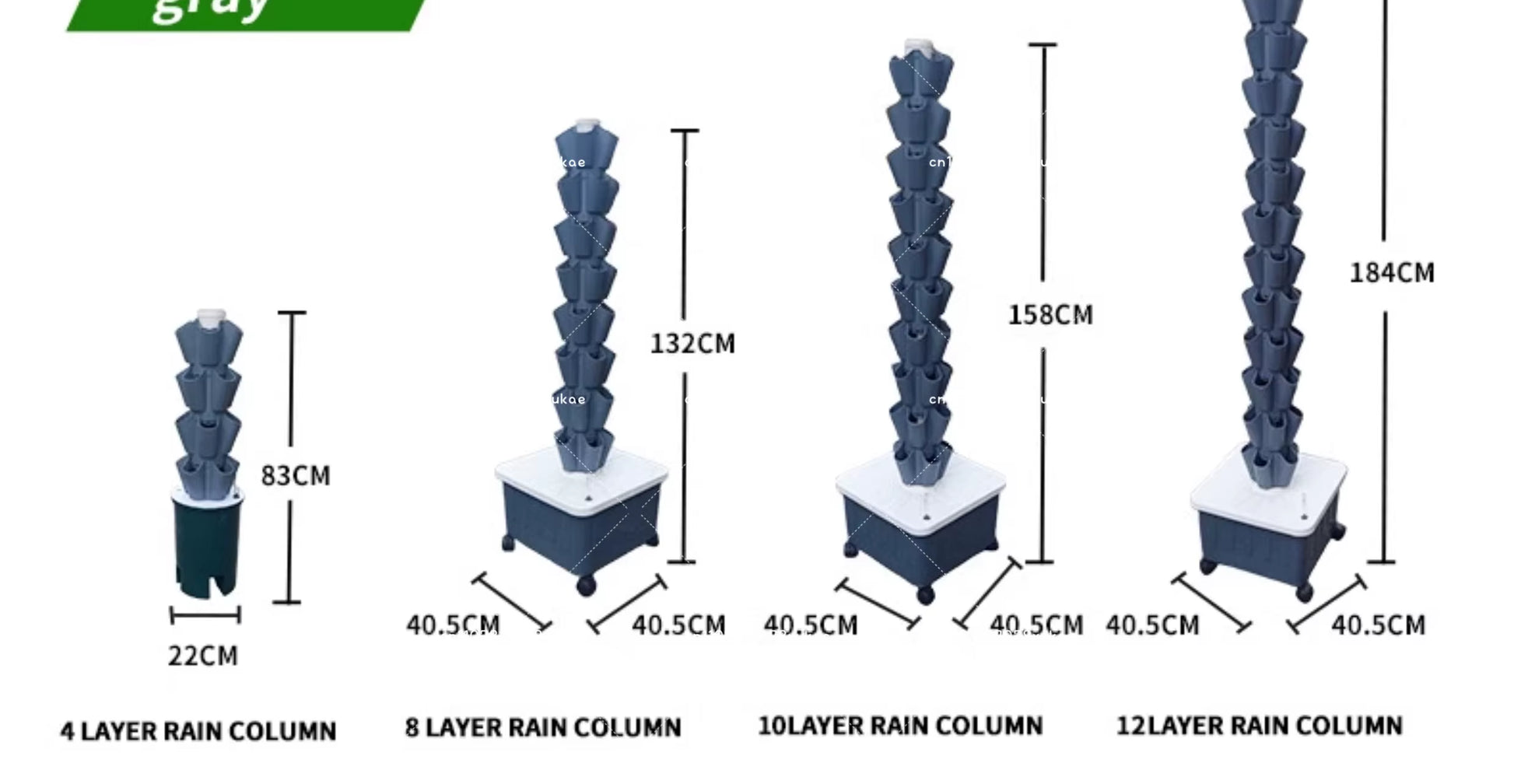 Vertical Hydroponic Garden Tower with Timer - 45/18 Hole Soilless Vegetable Planter System