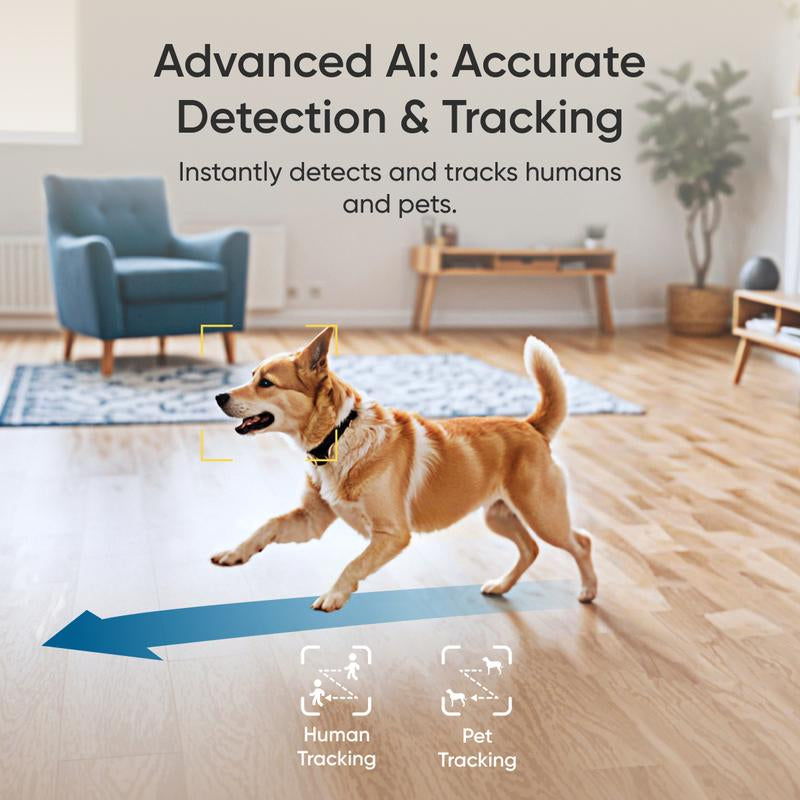 Eufy Indoor Cam E30, Latest Generation, 4K UHD Security Camera, 360 Pan-Tilt, Color Night Vision, AI Detection for Human/Pet/Audio/Crying, Human/Pet Auto Tracking, Works with Homekit