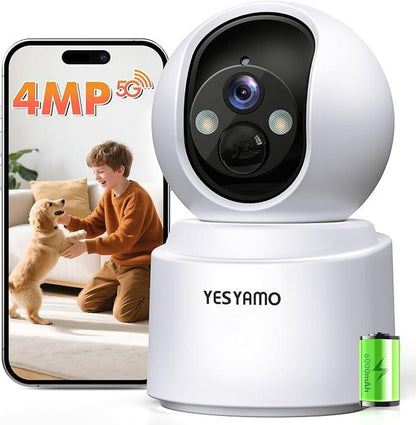 2K Indoor Wifi Surveillance Camera Battery Safety Camera Security Cameras for Home