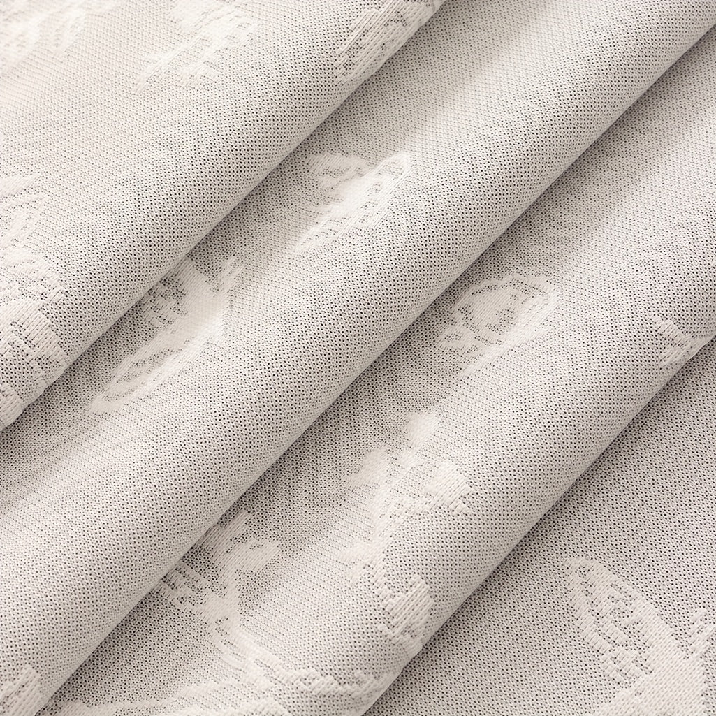 1pc Full Blackout Orange And Beige Peony Laminated Light Luxury Draping Three-Dimensional Perforated Curtains