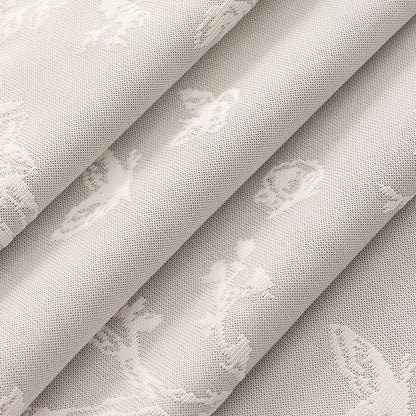 1pc Full Blackout Orange And Beige Peony Laminated Light Luxury Draping Three-Dimensional Perforated Curtains