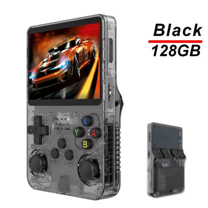 R36S Retro Handheld Video Game Console with ARKOS System, 3.5-Inch IPS Screen, Classic Portable Video Player, 128GB Game Library, Ideal Gift for Gaming Enthusiasts