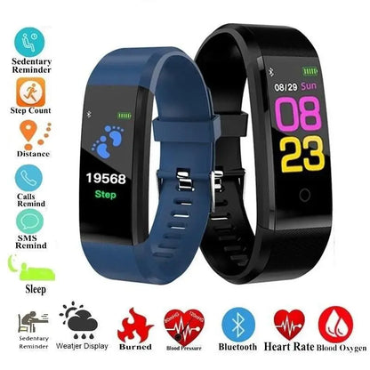 115Plus Bluetooth 4.0 Intelligent Sports Bracelet Smartwatch for Ios Android Sport Fitness Tracker Kids Touch Wristband Watch