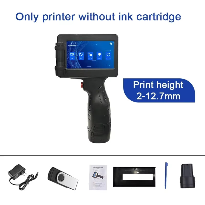 P17 Handheld Inkjet Printer Date Number Expiry Date Logo QR Bar Batch Code Expiry Date 12.7Mm Label Printer 28 Languages