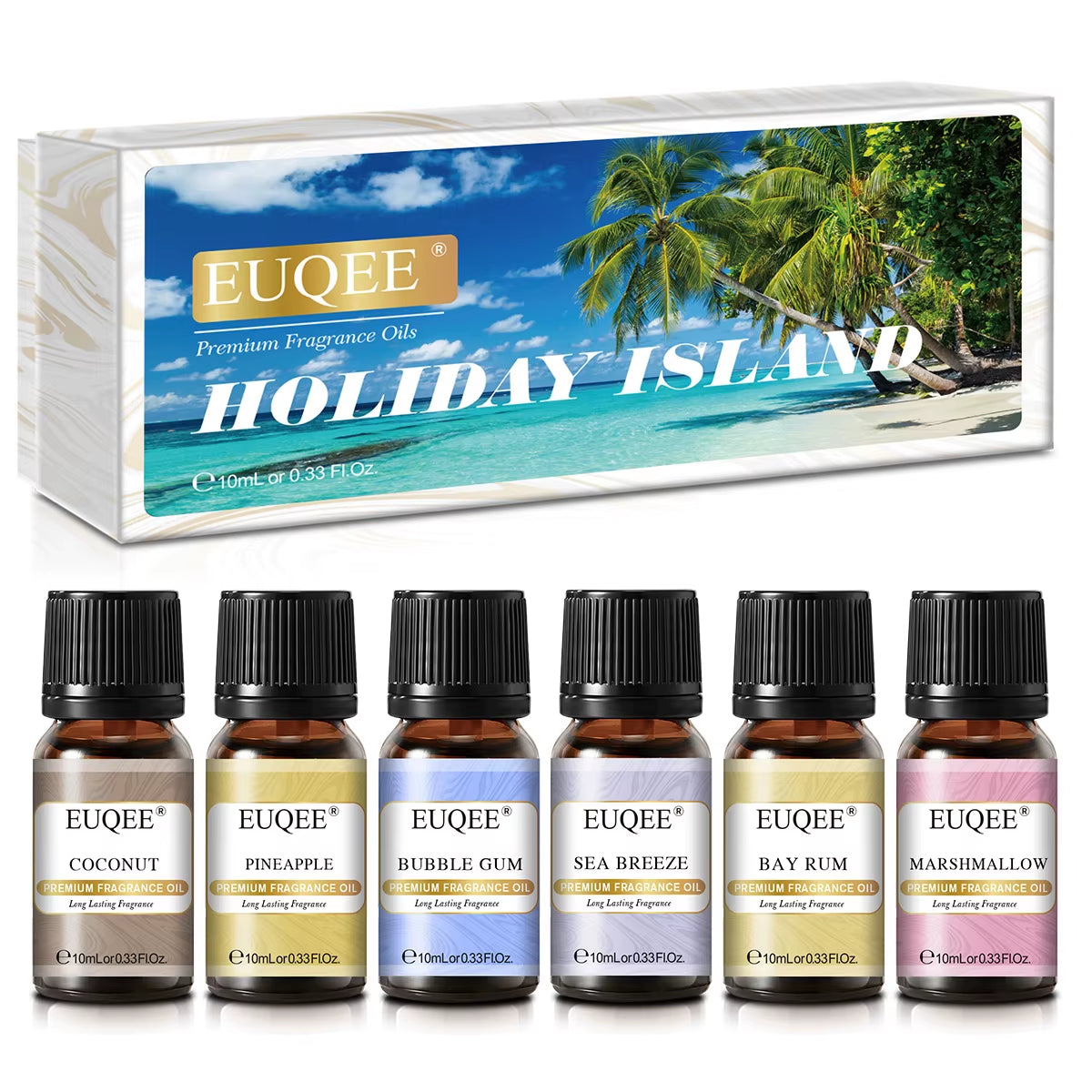 6-Piece Fragrance Oil Set (10ml) - Aromatherapy Gift Box for Humidifiers, Diffusers, Candle and Soap Making, Air Fresheners