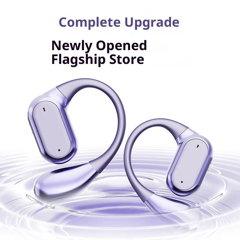  Wireless Ear Hook Headphones Bluetooth 5.4 - HiFi Stereo Waterproof Earbuds with LED Display and Touch Controls