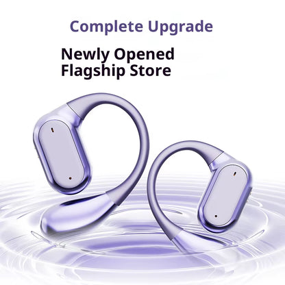  Wireless Ear Hook Headphones Bluetooth 5.4 - HiFi Stereo Waterproof Earbuds with LED Display and Touch Controls