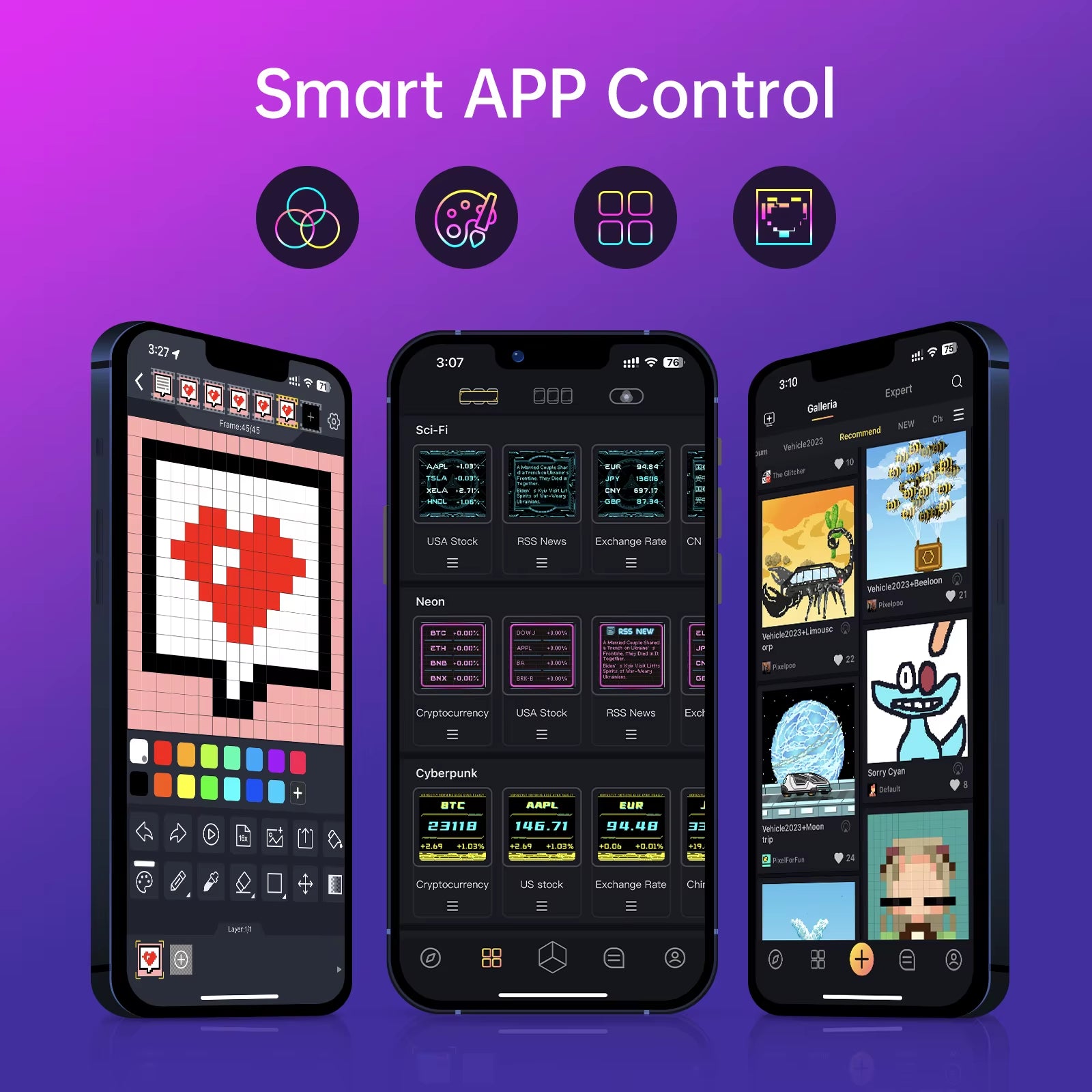 Divoom Times Gate Cyberpunk Gaming Digital Clock with Smart App Control, Wi-Fi Connectivity, and RGB LED Display