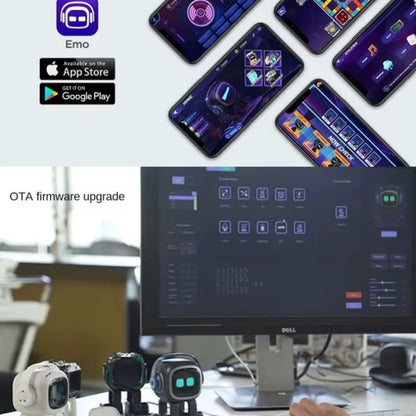Intelligent AI-Powered EMO Robot Companion - Interactive Voice-Activated Electronic Pet for Adults and Desktop Decoration
