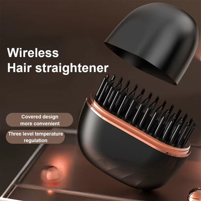 Wireless Mini Hair Straightener with 3 Temp for Men & Women