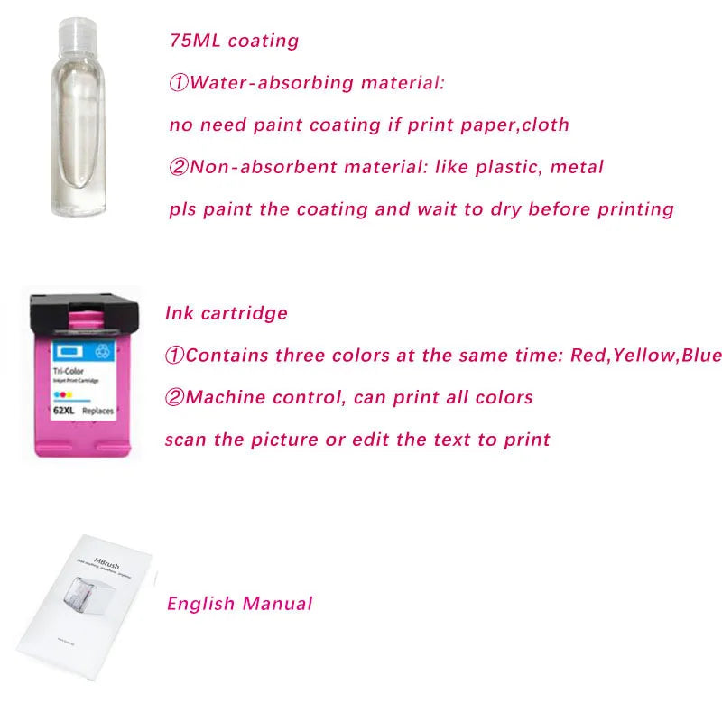 Portable Mini Handheld Inkjet Printer with WiFi and USB Connectivity for iOS and Android