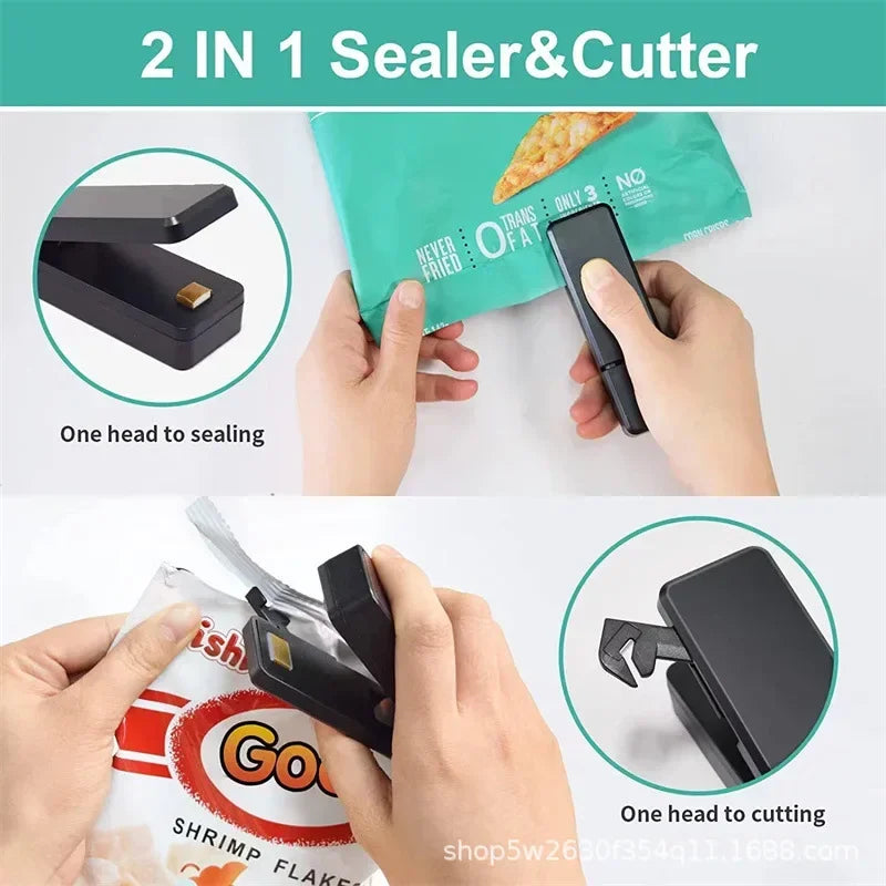 Mini Heat Sealer USB Rechargeable for Food Storage Bags - Compact Kitchen Gadget for Snacks and Sealing