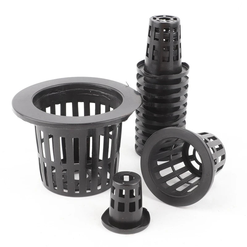 50-Piece Hydroponic Basket Set for Soilless Vegetable Cultivation - Multi-Size Aeroponic Plastic Planting Mesh Pots