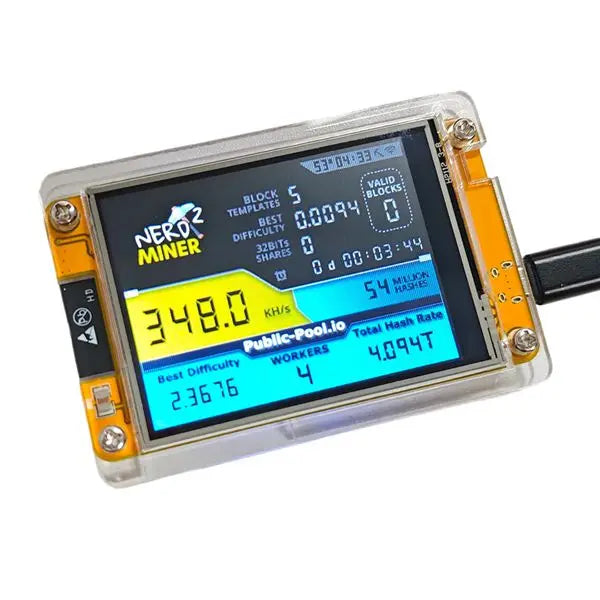 Nerdminer V3 2.8-Inch Bitcoin Solo Mining Machine for Cryptocurrency Mining