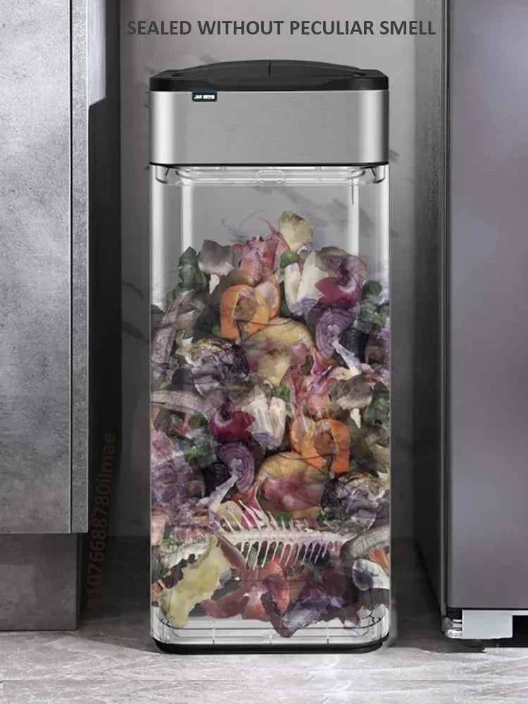 Smart Trash Stainless Steel  - Large Capacity Wastebasket for Home and Kitchen (20-60 Liters)