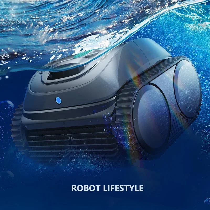WYBOT C1 Wireless Robotic Swimming Pool Cleaner with APP Control for Floor, Wall, and Waterline Cleaning - 120 Minutes Runtime
