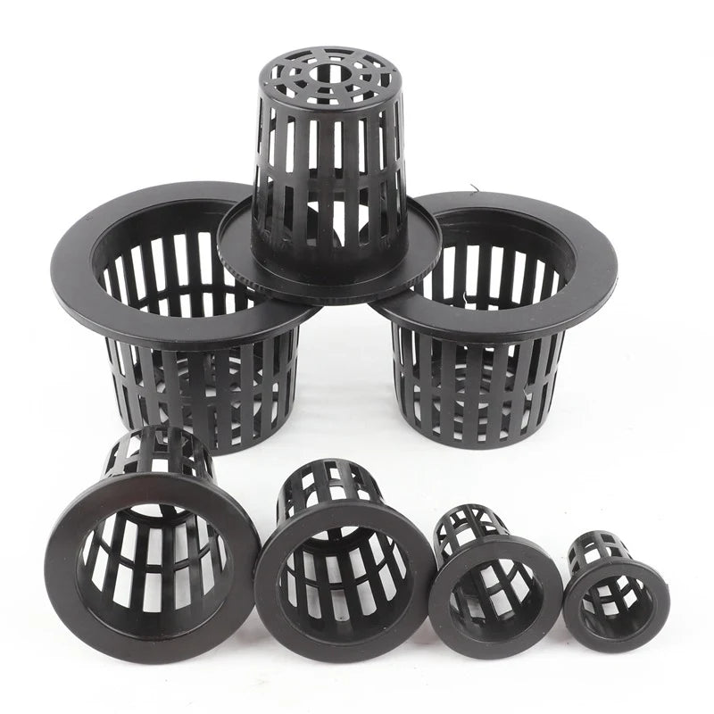 50-Piece Hydroponic Basket Set for Soilless Vegetable Cultivation - Multi-Size Aeroponic Plastic Planting Mesh Pots