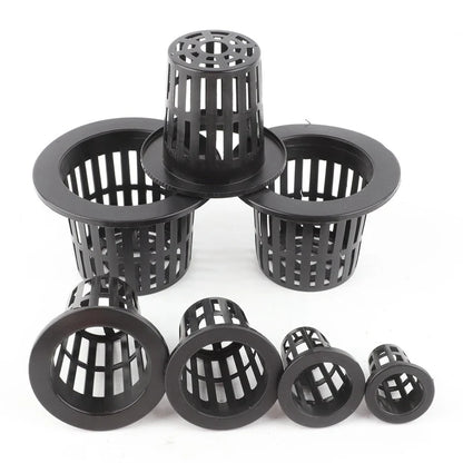 50-Piece Hydroponic Basket Set for Soilless Vegetable Cultivation - Multi-Size Aeroponic Plastic Planting Mesh Pots