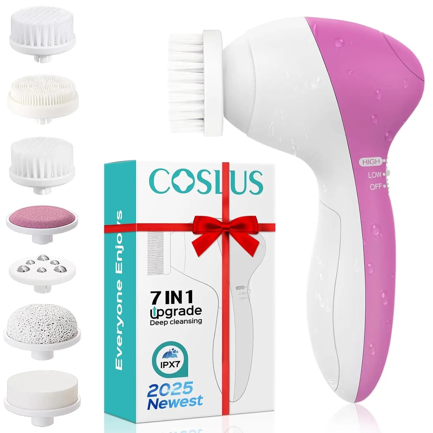 5-in-1 Facial Cleansing Brush and Multi-Functional Rotating Massage Device for Pore Cleansing Electric 