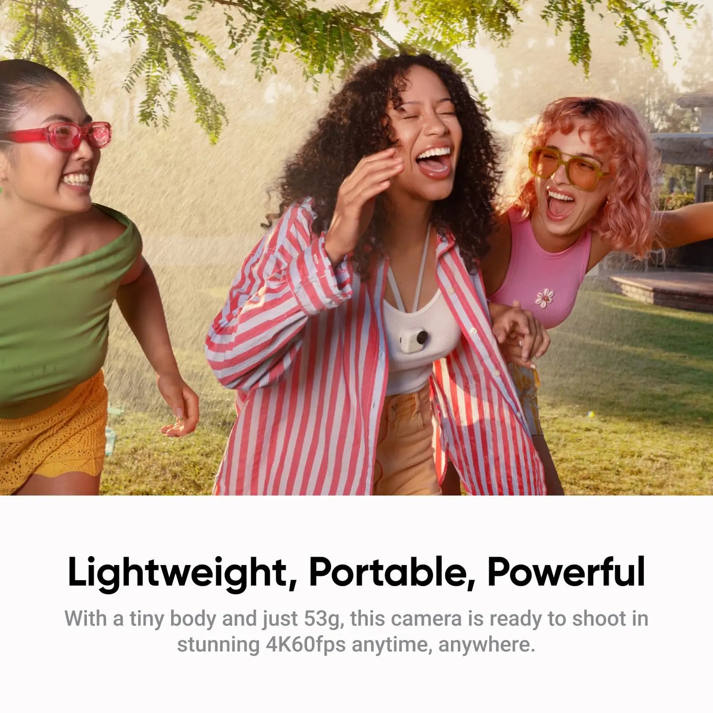 Insta 360 GO Ultra 4K 60FPS Magnetic Action Camera - 53g Ultra-Lightweight with 156° Field of View and 2.5" Flip Touchscreen