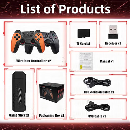 X2 Ultra Game Stick 256GB - Over 60,000 Retro Games, Wireless Handheld Console with HD Output for PS1 and Nintendo