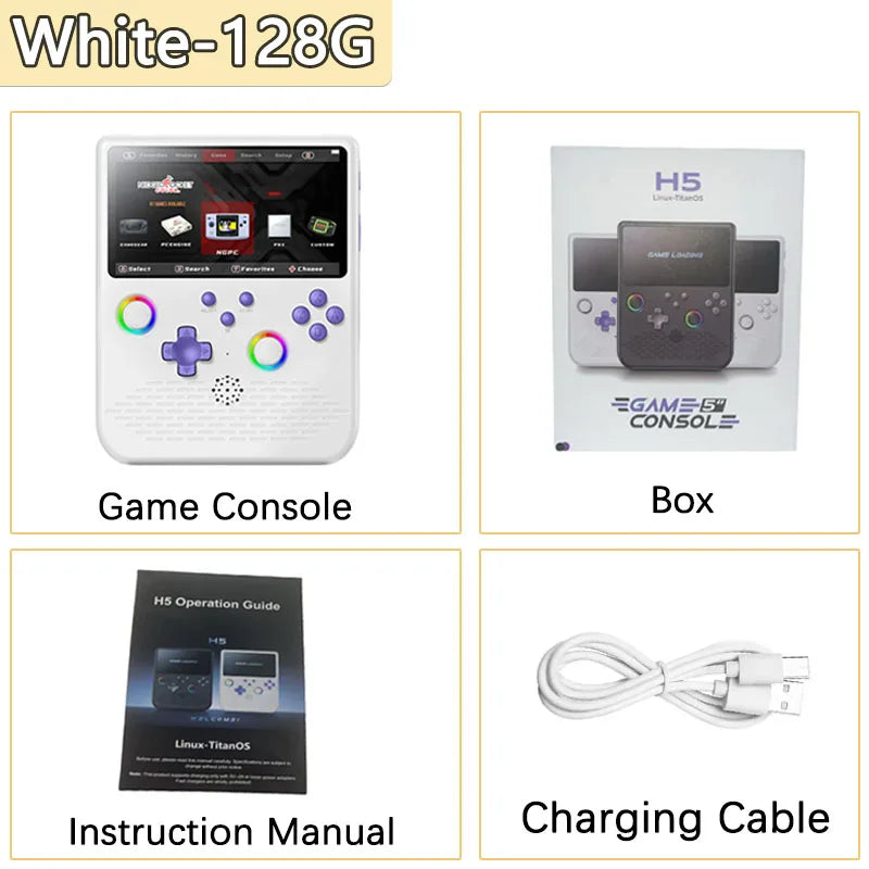 Open-Source H5 Handheld Game Console with Dual Joysticks and 5-Inch IPS High-Definition Display - Mini Nostalgic Arcade Experience