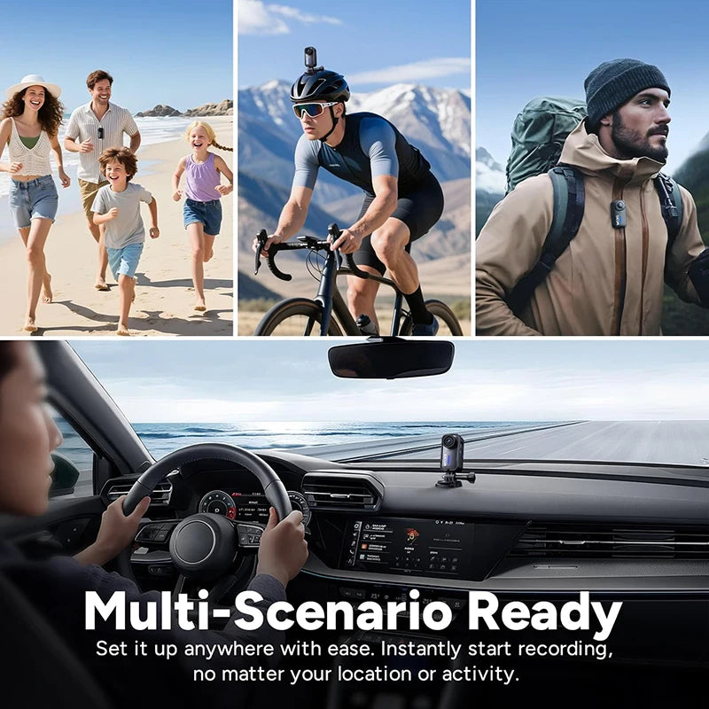 C110 4K HD Waterproof Action Camera with WiFi, Electronic Image Stabilization, 135° Wide Angle Lens, and 2.5-Hour Battery Life