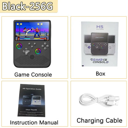 Open-Source H5 Handheld Game Console with Dual Joysticks and 5-Inch IPS High-Definition Display - Mini Nostalgic Arcade Experience