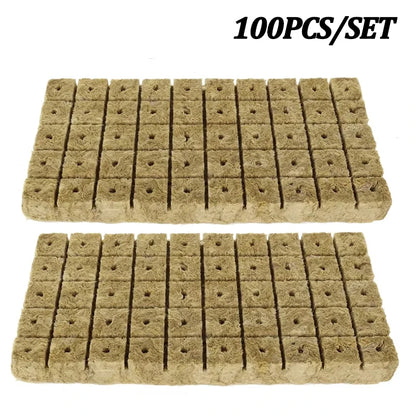 Hydroponic Growing Blocks for Vegetable Seed Germination - Stonewool Cultivation Substrate for Water-Based Seedling Growth
