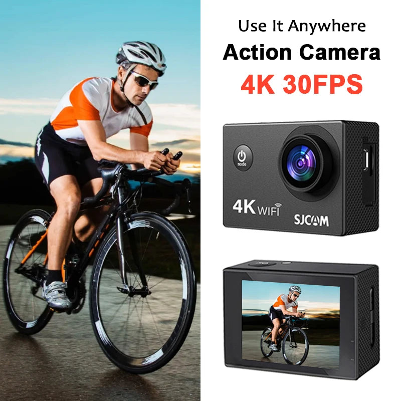SJ4000 Air 4K Action Camera - Waterproof up to 30M, 2.4G WiFi, Ideal for Sports and Outdoor Activities
