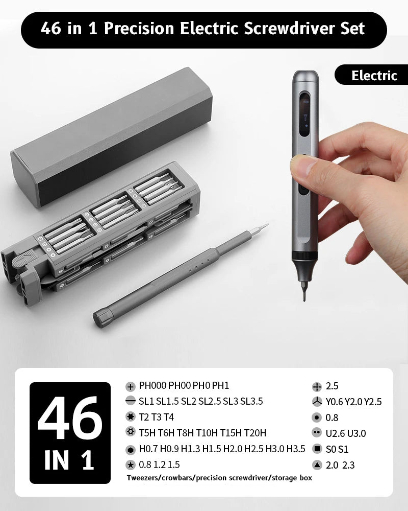 Professional Precision Screwdriver Set - 32-in-1 Torx, Hex, and Phillips Magnetic Bits for Phone, Watch, and Laptop Repairs
