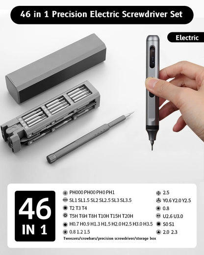 Professional Precision Screwdriver Set - 32-in-1 Torx, Hex, and Phillips Magnetic Bits for Phone, Watch, and Laptop Repairs